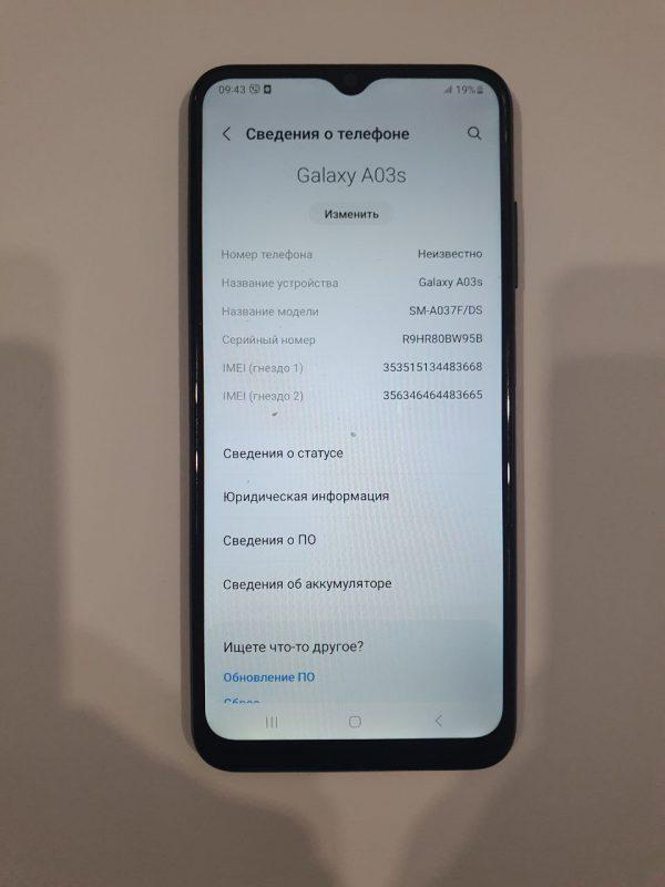 Смартфон Samsung Galaxy A03s SM-A037F 3/32GB